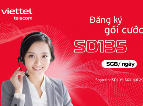 4G Viettel 5GB Ngày - Gói SD135: Data Khủng Chỉ 135K