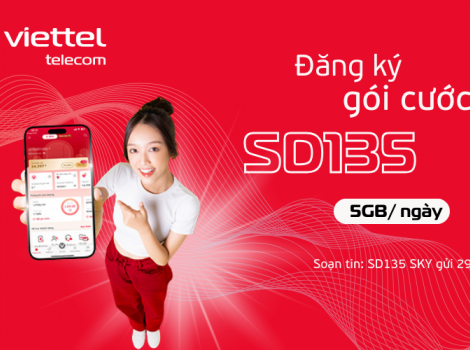 Gói SD135 Viettel: 150GB, 135K/Tháng – Đăng Ký Ngay